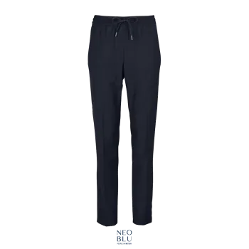 Φωτογραφία από μπροστά από Germain Women - Γυναικείο παντελόνι κοστουμιού με ελαστική μέση σε χρώμα Night