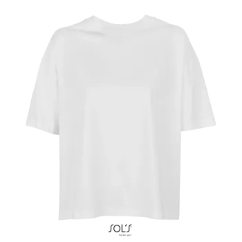 Φωτογραφία από μπροστά από Boxy Women Λευκό - Γυναικείο oversized T-shirt σε χρώμα White