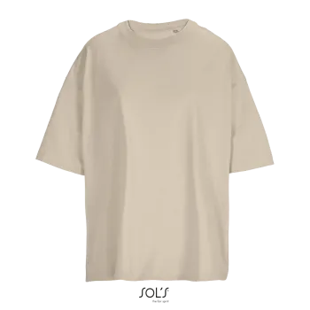 Φωτογραφία από μπροστά από Boxy Women - Γυναικείο oversized T-shirt σε χρώμα Linen