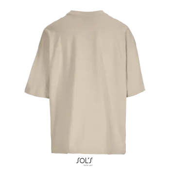 Φωτογραφία από πίσω από Boxy Women - Γυναικείο oversized T-shirt σε χρώμα Linen