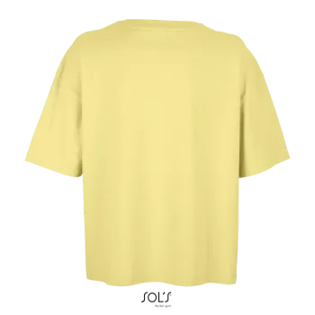 Φωτογραφία από πίσω από Boxy Women - Γυναικείο oversized T-shirt σε χρώμα Light Yellow