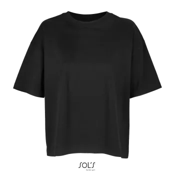 Φωτογραφία από μπροστά από Boxy Women - Γυναικείο oversized T-shirt σε χρώμα Deep Black