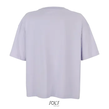 Φωτογραφία από πίσω από Boxy Women - Γυναικείο oversized T-shirt σε χρώμα Lilac