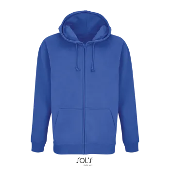 Φωτογραφία από μπροστά από Carter 3XL - Unisex ζακέτα φούτερ με κουκούλα σε χρώμα Royal Blue