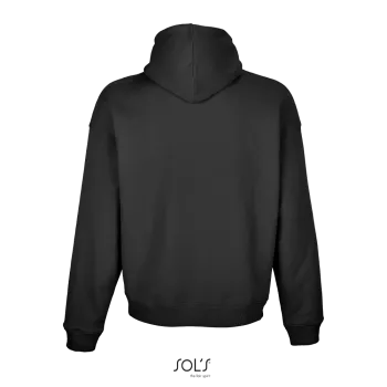 Φωτογραφία από πίσω από Connor - Unisex oversized μπλούζα φούτερ με κουκούλα σε χρώμα Black