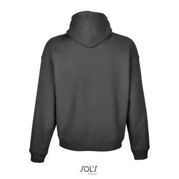 Φωτογραφία από πίσω από Connor - Unisex oversized μπλούζα φούτερ με κουκούλα σε χρώμα Mouse Grey