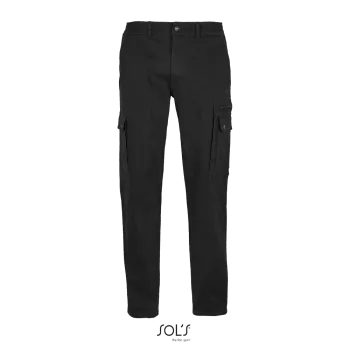 Φωτογραφία από μπροστά από Docker (60-64) - Ανδρικό παντελόνι cargo ελαστικό σε χρώμα Black