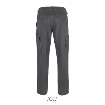 Φωτογραφία από πίσω από Docker (60-64) - Ανδρικό παντελόνι cargo ελαστικό σε χρώμα Dark Grey