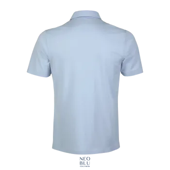 Φωτογραφία από πίσω από Relax Oscar Men 3-4XL - Ανδρικό μερσεριζέ πόλο σε χρώμα Soft Blue