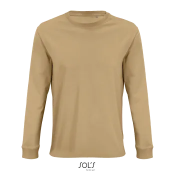 Φωτογραφία από μπροστά από Pioneer LSL 3-4XL - Μακρυμάνικο οργανικό T-shirt σε χρώμα Dark Beige