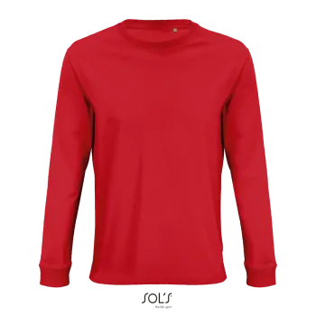 Φωτογραφία από μπροστά από Pioneer LSL 3-4XL - Μακρυμάνικο οργανικό T-shirt σε χρώμα Bright Red