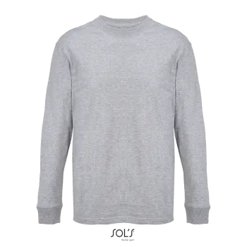 Φωτογραφία από μπροστά από Pioneer LSL 3-4XL - Μακρυμάνικο οργανικό T-shirt σε χρώμα Grey Melange