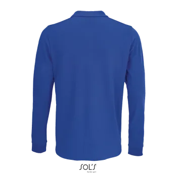 Φωτογραφία από πίσω από Prime LSL 4-5XL - Unisex μακρυμάνικο πόλο πικέ σε χρώμα Royal Blue