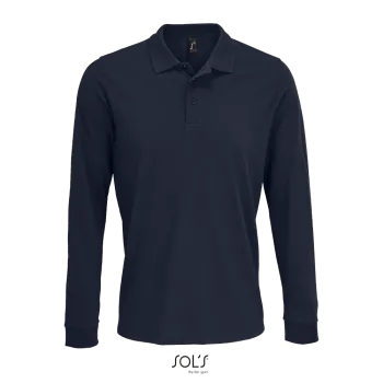 Φωτογραφία από μπροστά από Prime LSL 4-5XL - Unisex μακρυμάνικο πόλο πικέ σε χρώμα French Navy