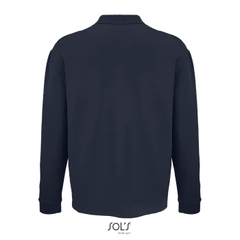 Φωτογραφία από πίσω από Heritage 4-5XL - Unisex μπλούζα φούτερ με γιακά πόλο σε χρώμα French Navy