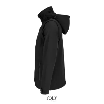 Φωτογραφία προφίλ από Falcon 3in1 4-5XL - Ανακυκλωμένο softshell με αποσπώμενη κουκούλα και μανίκια σε χρώμα Black