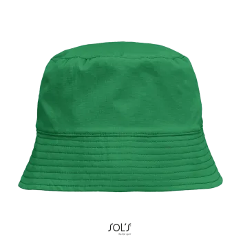 Φωτογραφία από μπροστά από Bucket Nylon - Καπέλο τύπου ψαρέματος 2 όψεων σε χρώμα Spring Green-Frozen Green
