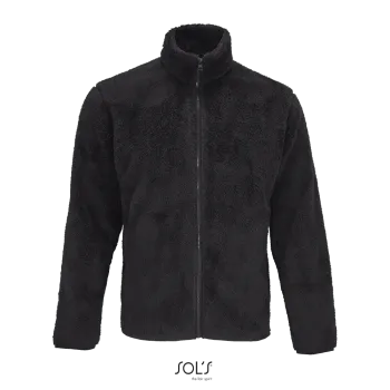 Φωτογραφία από μπροστά από Finch 4XL - Unisex γούνινη ζακέτα fleece σε χρώμα Carbon Grey