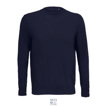 Φωτογραφία από μπροστά από Stuart Men 3-4XL - Ανδρικό πουλόβερ με στρόγγυλη λαιμόκοψη σε χρώμα Night