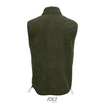Φωτογραφία από πίσω από Fury BW 3XL - Unisex sherpa γιλέκο σε χρώμα Army-Dark Army