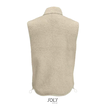 Φωτογραφία από πίσω από Fury BW 3XL - Unisex sherpa γιλέκο σε χρώμα Shear Beige-Beige