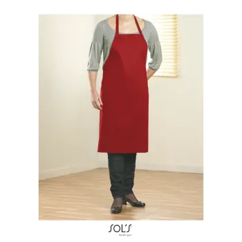 Φωτογραφία από μπροστά από Glasgow - Ολόσωμη ποδιά σε χρώμα Bright Red