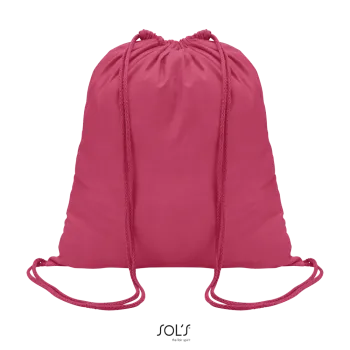Φωτογραφία από μπροστά από Genova - Σακίδιο πλάτης με κορδόνια σε χρώμα Dark Pink