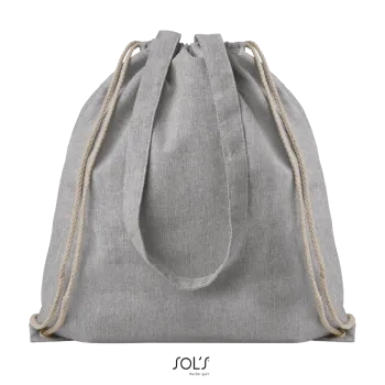 Φωτογραφία από μπροστά από Atlanta - Σακίδιο πλάτης με κορδόνια σε χρώμα Grey Melange