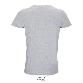 Φωτογραφία από πίσω από Re Crusader 4XL - Unisex eco-friendly T-shirt σε χρώμα Grey Melange