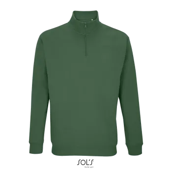 Φωτογραφία από μπροστά από Conrad 4XL - Unisex μπλούζα φούτερ με φερμουάρ σε χρώμα Bottle Green