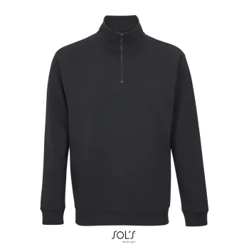 Φωτογραφία από μπροστά από Conrad 4XL - Unisex μπλούζα φούτερ με φερμουάρ σε χρώμα Black