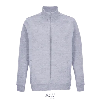 Φωτογραφία από μπροστά από Cooper 4XL - Unisex ζακέτα φούτερ σε χρώμα Grey Melange