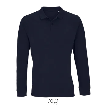 Φωτογραφία από μπροστά από Planet LSL 4-5XL - Unisex μακρυμάνικο οργανικό πόλο σε χρώμα French Navy