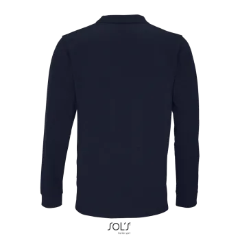 Φωτογραφία από πίσω από Planet LSL 4-5XL - Unisex μακρυμάνικο οργανικό πόλο σε χρώμα French Navy