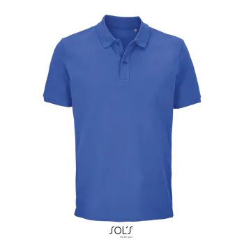 Φωτογραφία από μπροστά από Pegase 3XL - Unisex οργανικό πόλο πικέ σε χρώμα Royal Blue