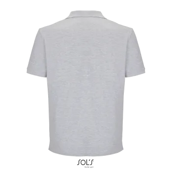 Φωτογραφία από πίσω από Pegase 4XL - Unisex οργανικό πόλο πικέ σε χρώμα Grey Melange