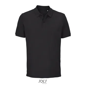 Φωτογραφία από μπροστά από Pegase 3XL - Unisex οργανικό πόλο πικέ σε χρώμα Carbon Grey