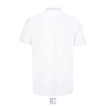 Φωτογραφία από πίσω από Orel - Unisex πόλο πικέ σε χρώμα White Optic