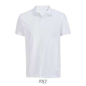 Φωτογραφία από μπροστά από Pacific Λευκό 4-5XL - Unisex πόλο πικέ σε χρώμα White