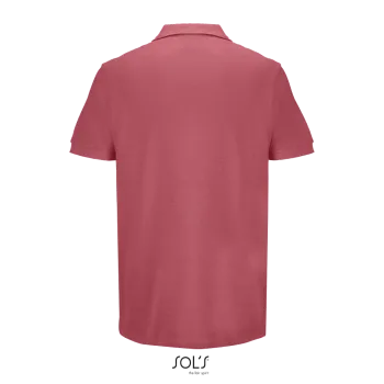 Φωτογραφία από πίσω από Pacific - Unisex πόλο πικέ σε χρώμα Pink Folk