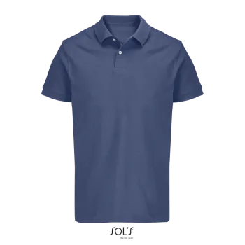 Φωτογραφία από μπροστά από Pacific - Unisex πόλο πικέ σε χρώμα Denim