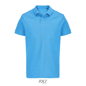 Φωτογραφία από μπροστά από Pacific - Unisex πόλο πικέ σε χρώμα Aqua