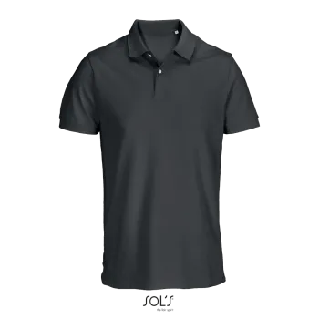 Φωτογραφία από μπροστά από Pacific - Unisex πόλο πικέ σε χρώμα Mouse Grey