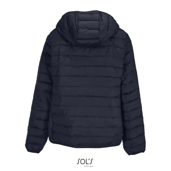 Φωτογραφία από πίσω από Stream Hooded Women - Γυναικείο ελαφρύ μπουφάν με κουκούλα σε χρώμα French Navy