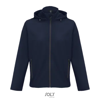 Φωτογραφία από μπροστά από Race Hooded Men 4XL - Ανδρικό softshell τζάκετ με κουκούλα σε χρώμα French Navy