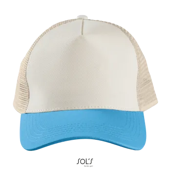 Φωτογραφία από πίσω από Blink - Πεντάφυλλο καπέλο με δίχτυ σε χρώμα Offwhite-Aqua-Linen