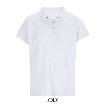 Φωτογραφία από μπροστά από Pulse Women Λευκό 3XL - Γυναικείο πόλο πικέ σε χρώμα White