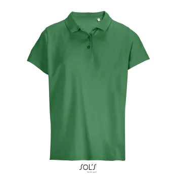 Φωτογραφία από μπροστά από Pulse Women - Γυναικείο πόλο πικέ σε χρώμα Kelly Green