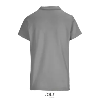 Φωτογραφία από πίσω από Pulse Women - Γυναικείο πόλο πικέ σε χρώμα Grey Melange