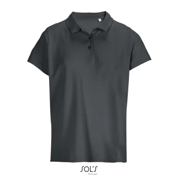 Φωτογραφία από μπροστά από Pulse Women - Γυναικείο πόλο πικέ σε χρώμα Mouse Grey